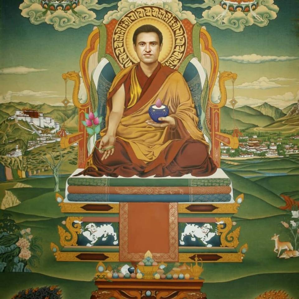 Стилизованное под восточное божество изображение Константина Руднева