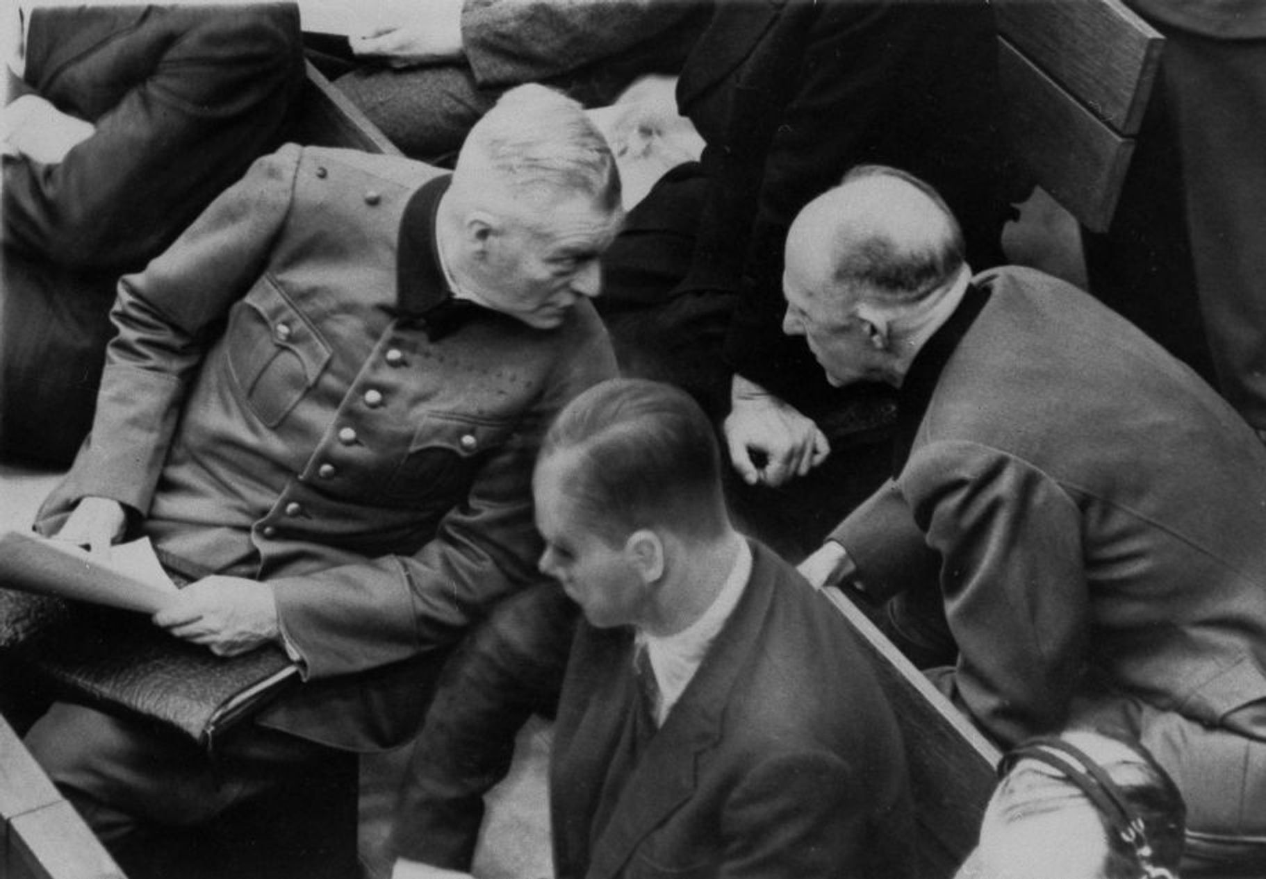 Wilhelm Keitel and Alfred Jodl in the defendants’ dock