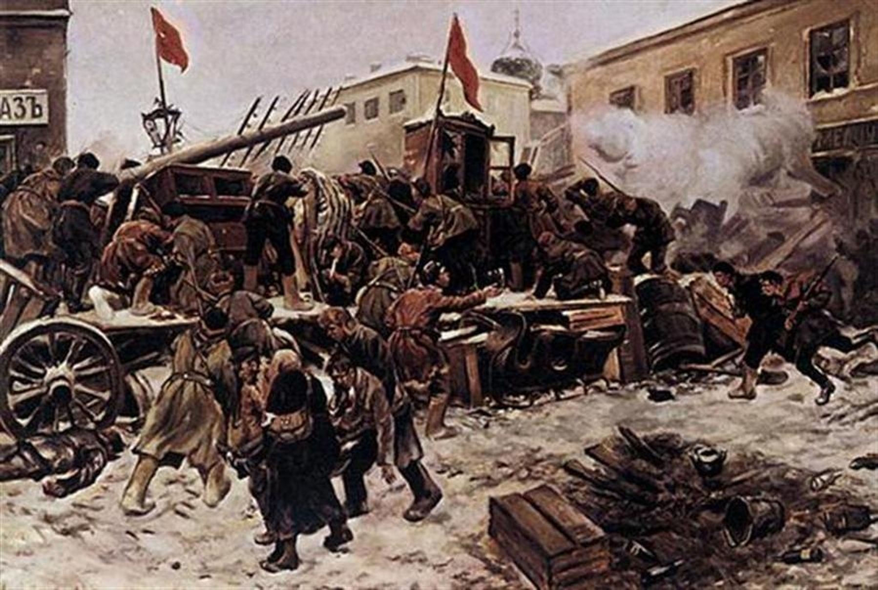 Ivan Vladimirov. Barricades on Presnya