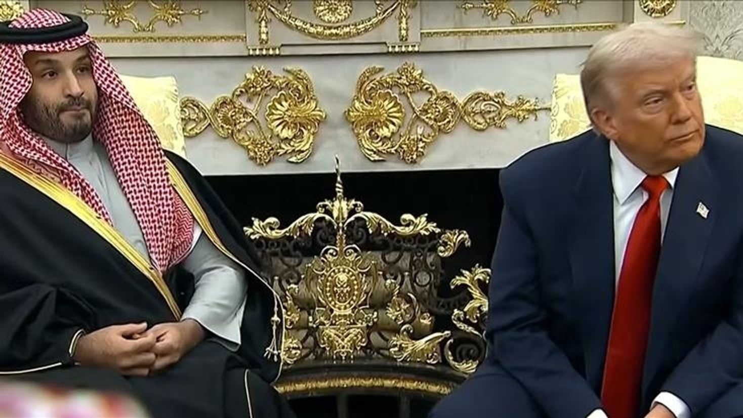 U.S. president Donald Trump with Saudi Arabia’s crown prince Mohammed bin Salman