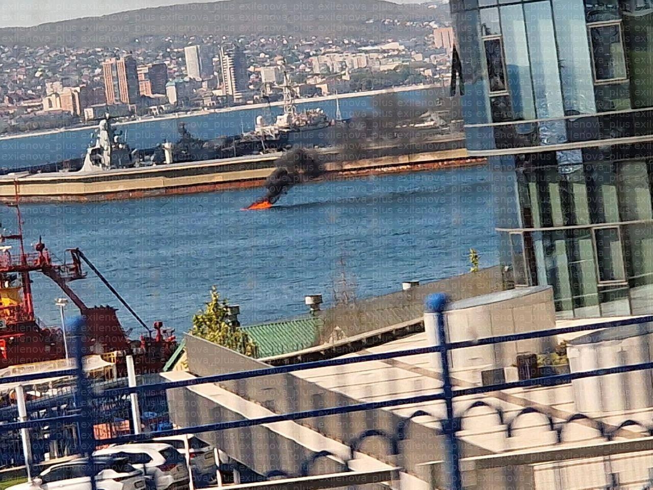 A damaged unmanned surface vessel believed to have been involved in the attack on Novorossiysk. Source: Exilenova+