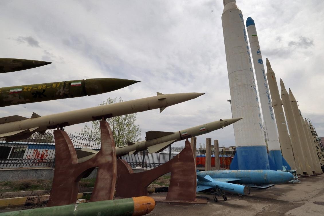 Макеты иранских ракет на выставке в Тегеране, март 2026. Фото: AFP