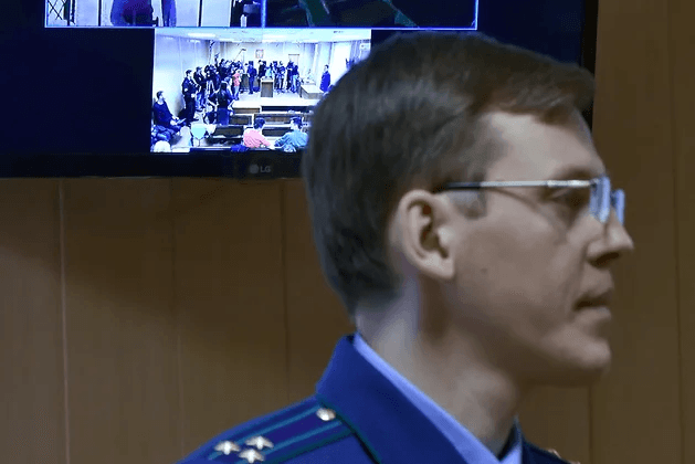 Фото: Сергей Бочкарев на суде по делу полковника МВД Дмитрия Захарченко / «Коммерсантъ»
