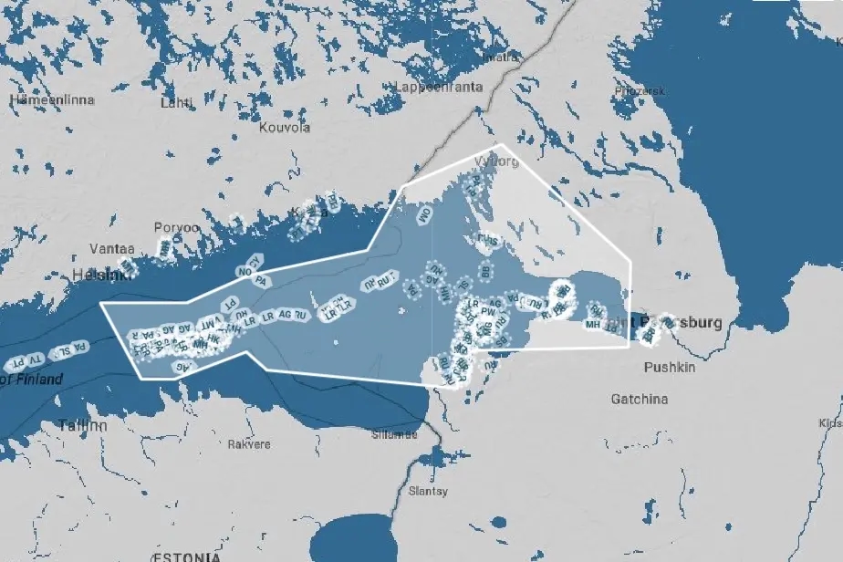 Maritime traffic in the Gulf of Finland, Sept. 30, 2026. Source: The Insider / Starboard Maritime Intelligence