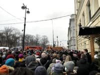 Пикеты 23 января, Санкт-Петербург. Снегоуборочная техника блокирует проход участникам митинга