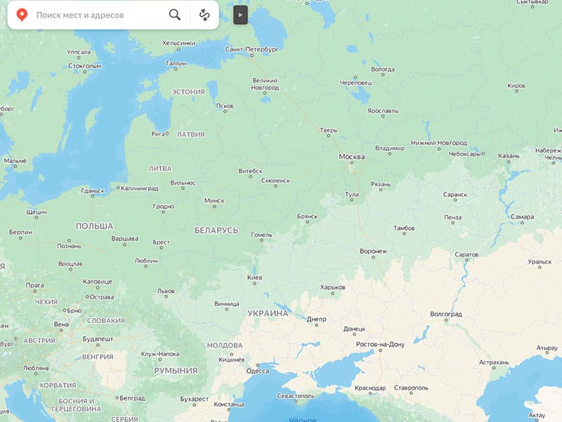 «Яндекс.Карты» перестали показывать государственные границы, чтобы «отображать мир вокруг» и «сделать акцент на природных объектах»