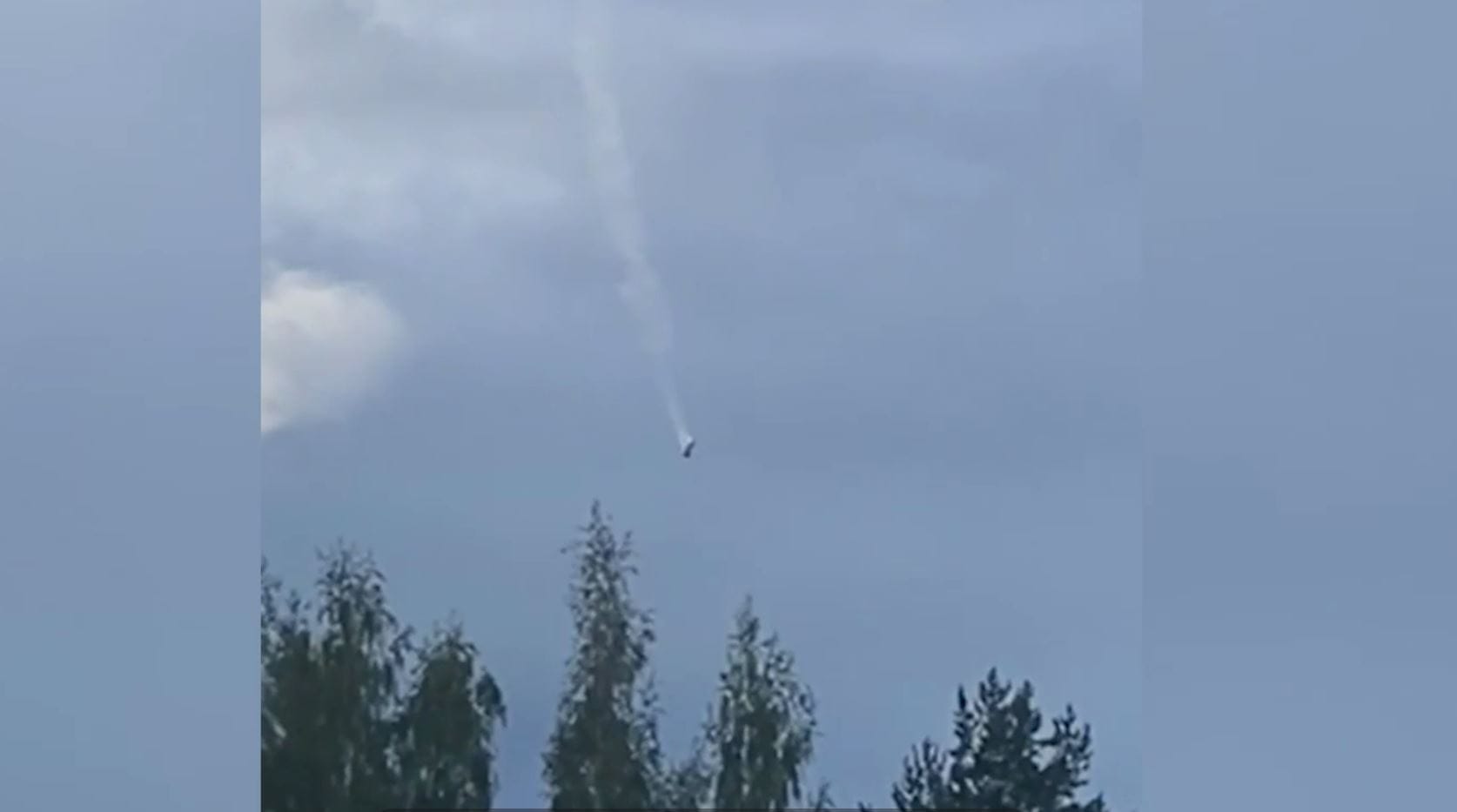 Опубликовано еще одно видео падения бизнес-джета Пригожина