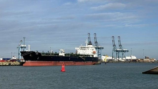 Belgium issues €10 million fine against detained Iranian-owned tanker Ethera, a vessel under sanctions for carrying Russian oil