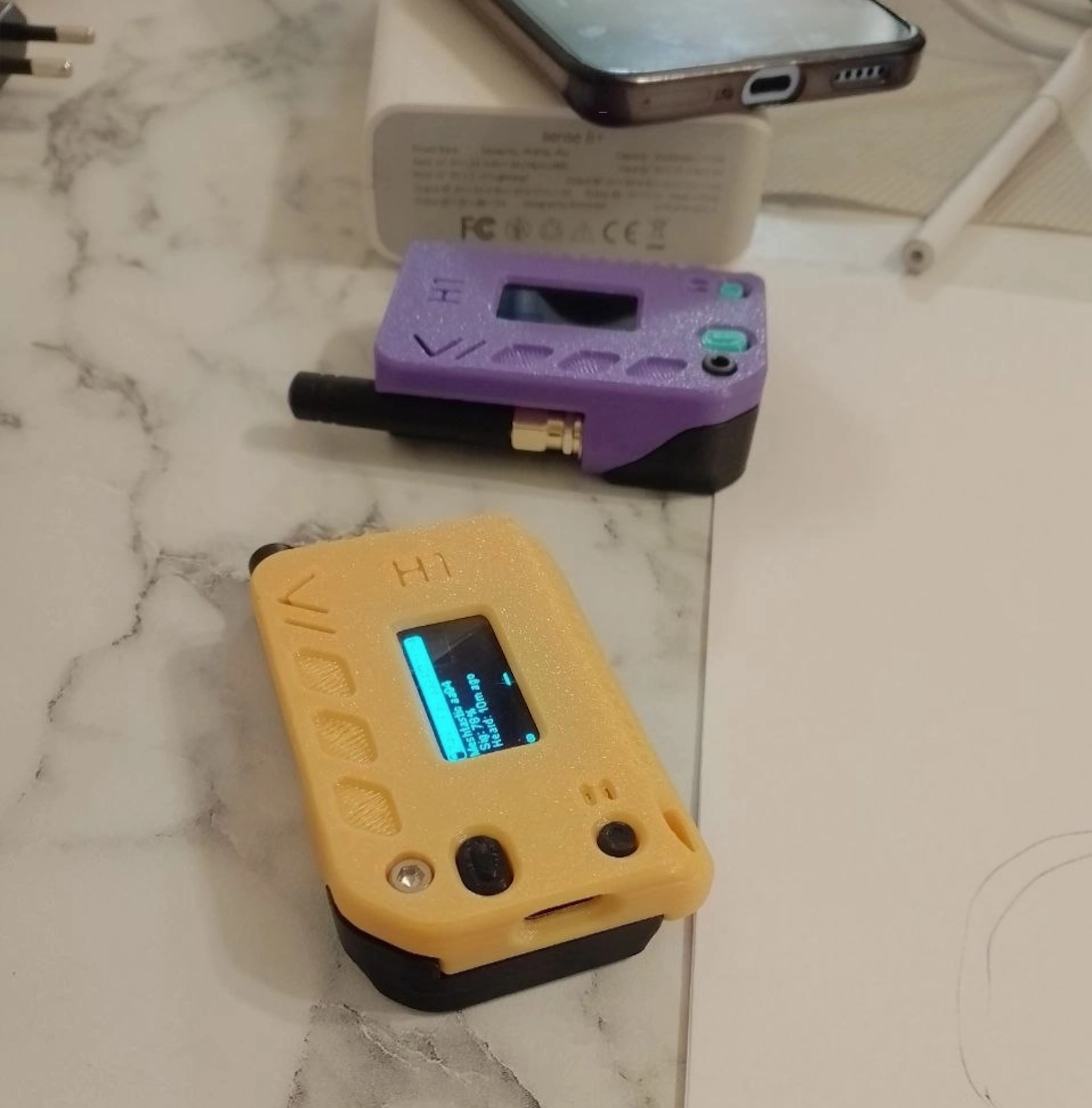 Two Meshtastic “nodes”