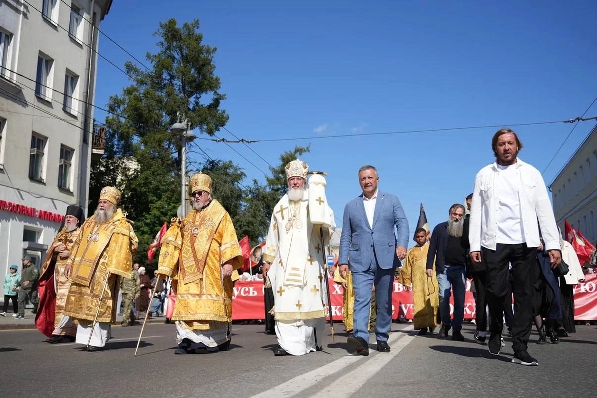 Igor Kobzev, governor of the Irkutsk Region, at the religious procession in Irkutsk, September 6, 2026