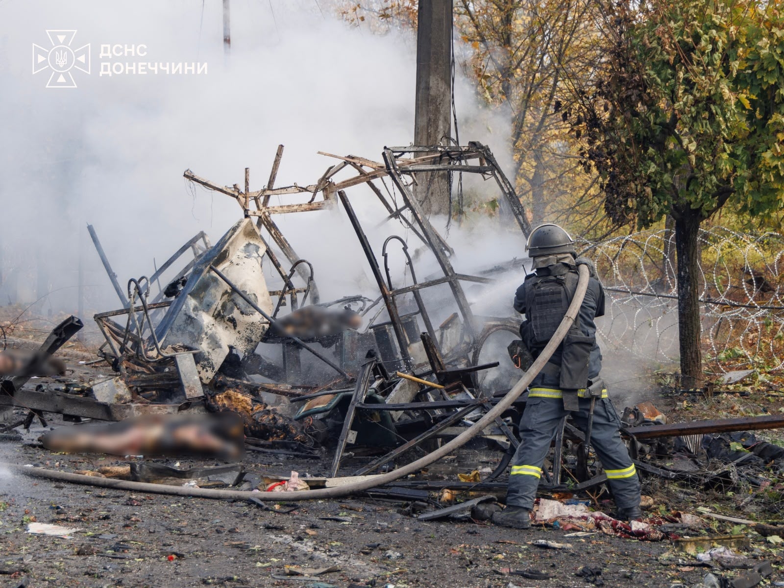 Aftermath of the Russian strike in Kramatorsk