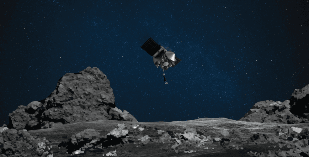 Космический аппарат NASA взял пробы грунта с астероида Бенну в 333 млн км от Земли
