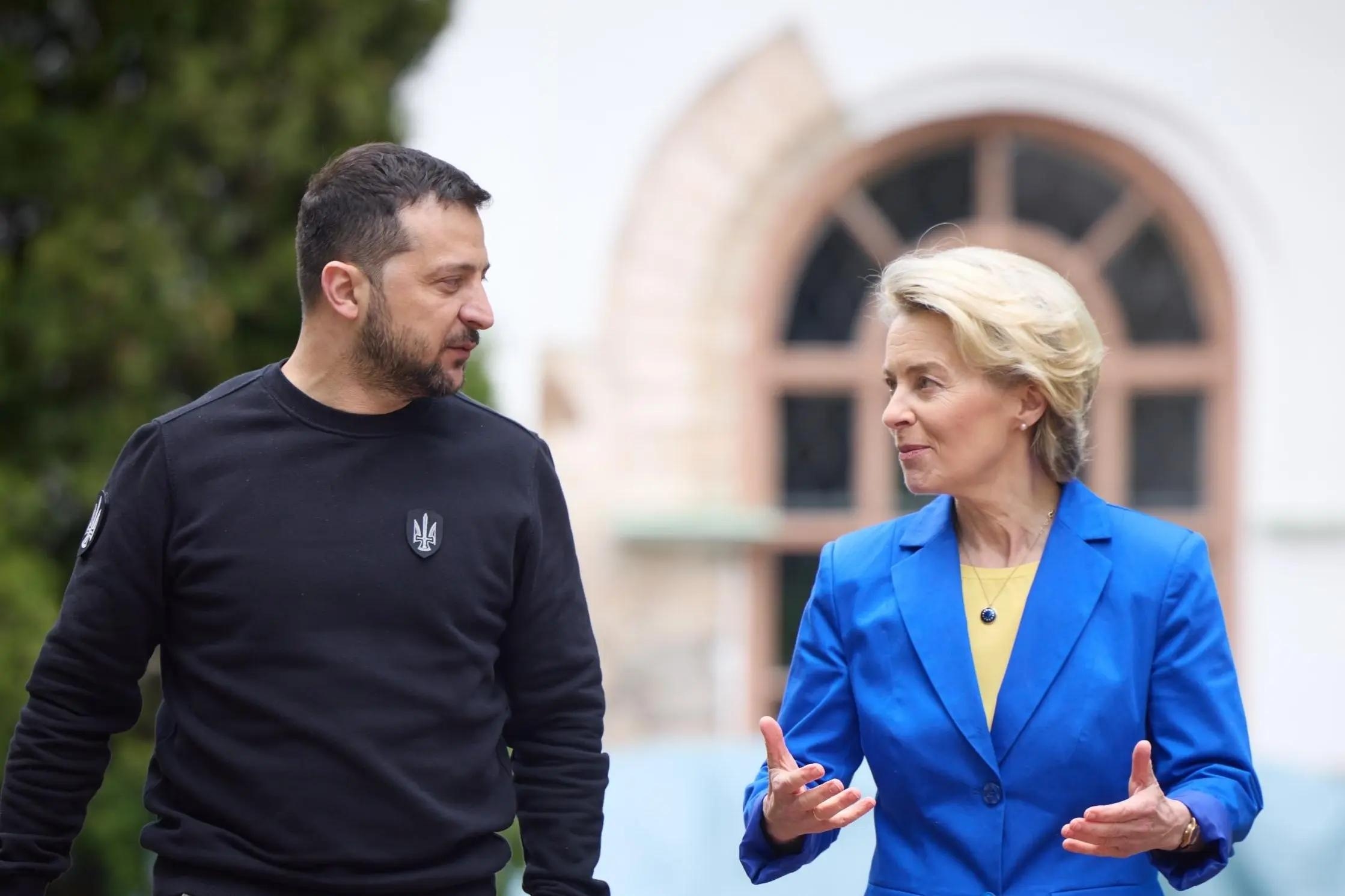Volodymyr Zelensky and European Commission President Ursula von der Leyen in Kyiv
