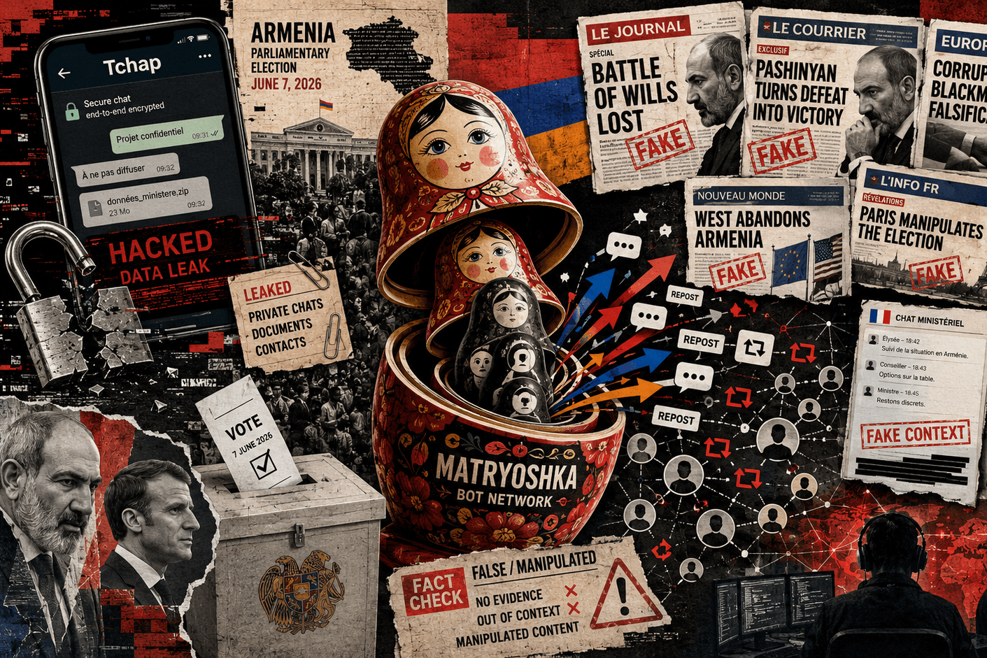 Бот-сеть «Матрёшка» запустила фейки о выборах в Армении: Франция якобы готовит из страны «плацдарм против России»