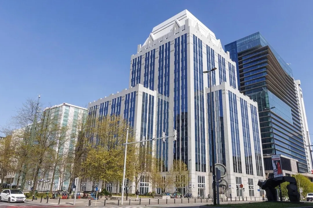 The building of the headquarters of the Euroclear Group in Brussels. Photo: imago / Belga / Nicolas Maeterlinck