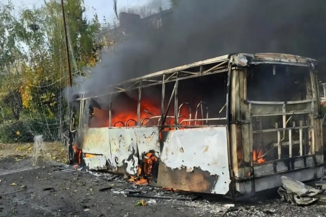 A Russian bomb attack on the city of Kramatorsk in the Donetsk Region killed at least 30 people on Oct. 8. Photo: Donetsk regional governor Vadym Filashkin (@VadymFilashkin / Telegram)