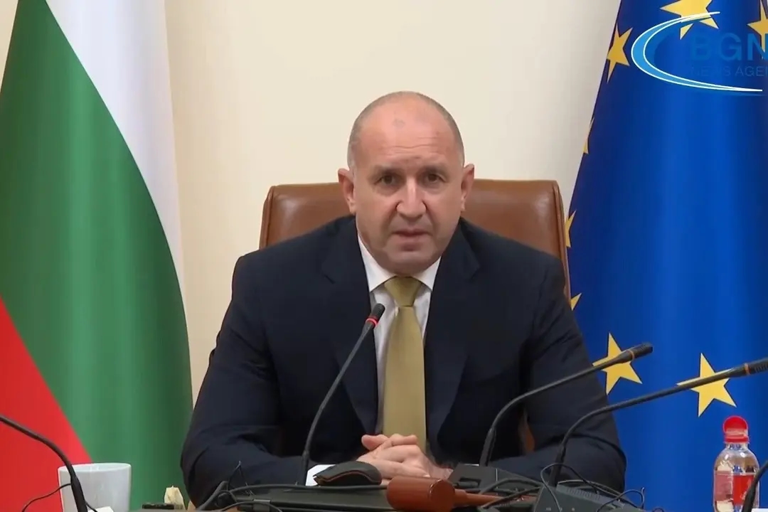 Prime Minister Rumen Radev during a meeting of Bulgaria’s Security Council on Oct. 13, 2026. Photo: Screenshot of a meeting of Bulgaria’s Security Council
