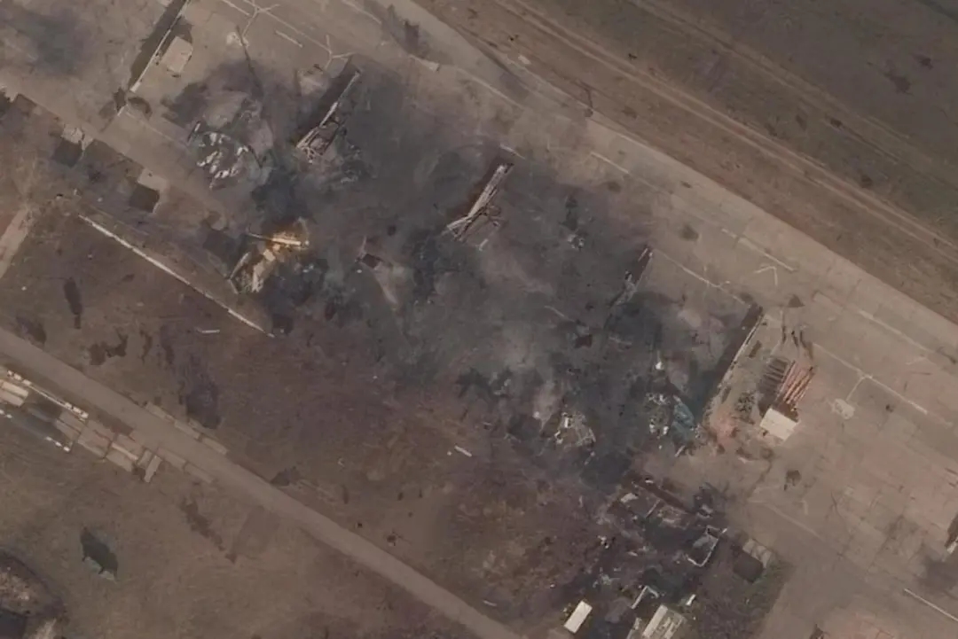 Borisoglebsk airfield after the strike overnight Oct. 15. Photo: Volodymyr Zelensky on Telegram (@V_Zelenskiy_official / Telegram)