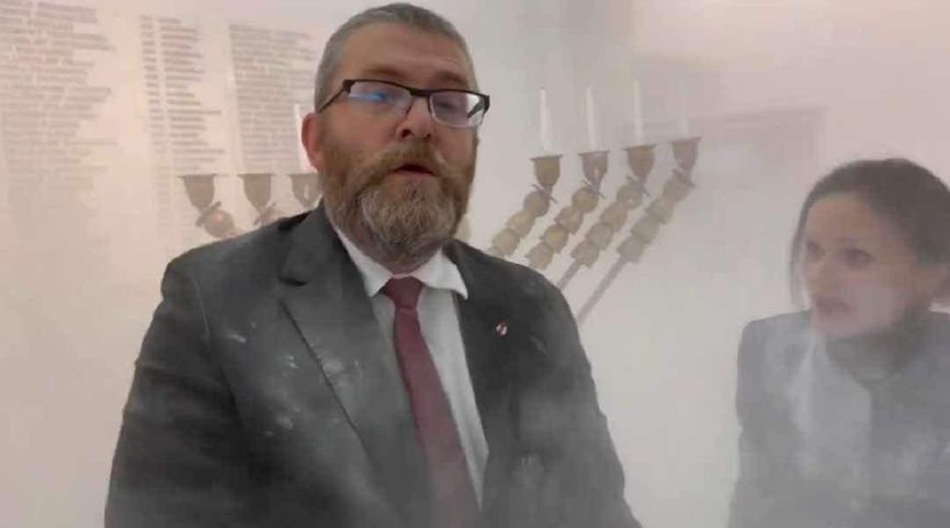 On December 12, 2023, Grzegorz Braun doused a Hanukkah menorah in the Sejm using a fire extinguisher.