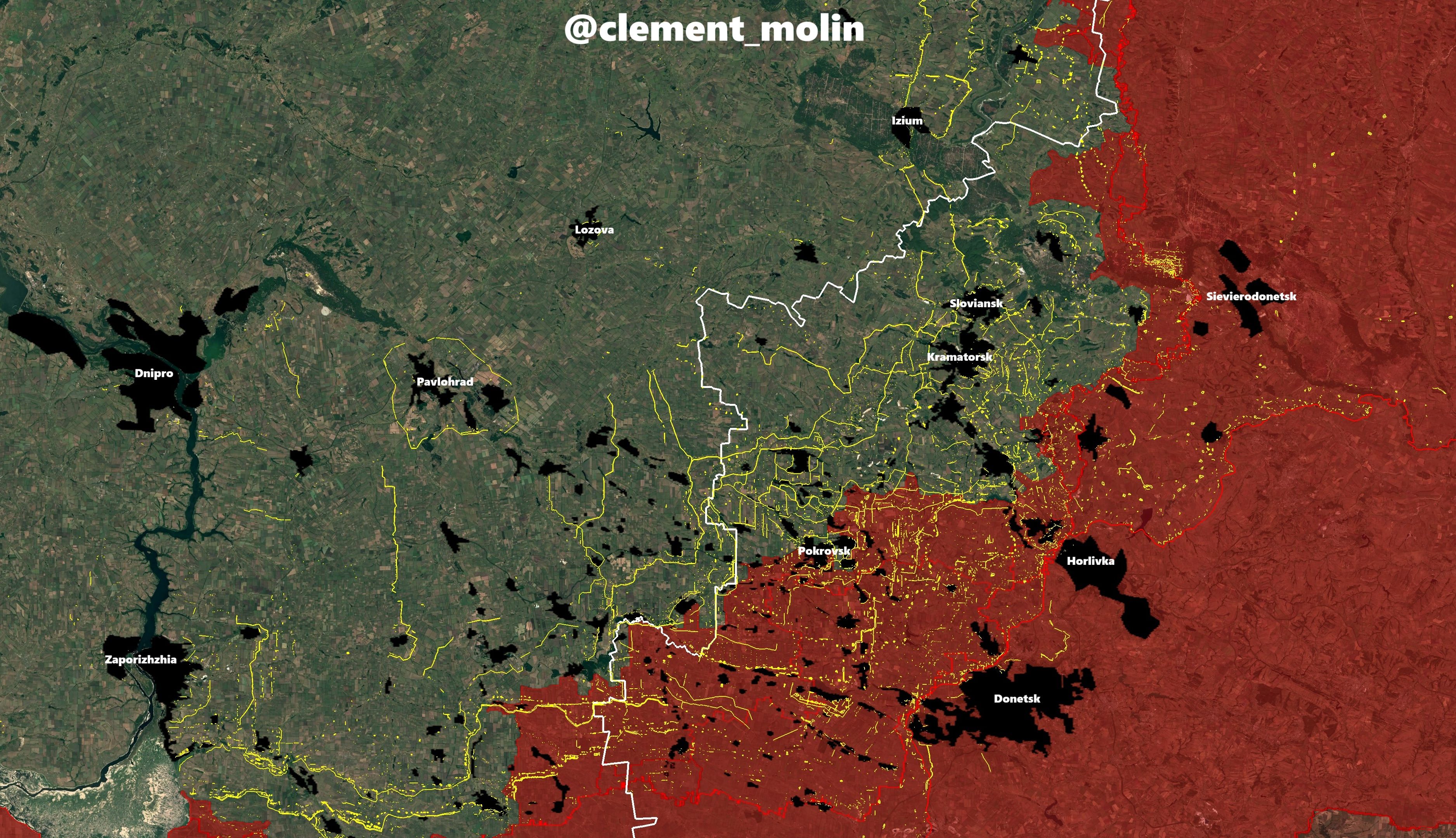 Deployment of defensive fortifications in Donbas