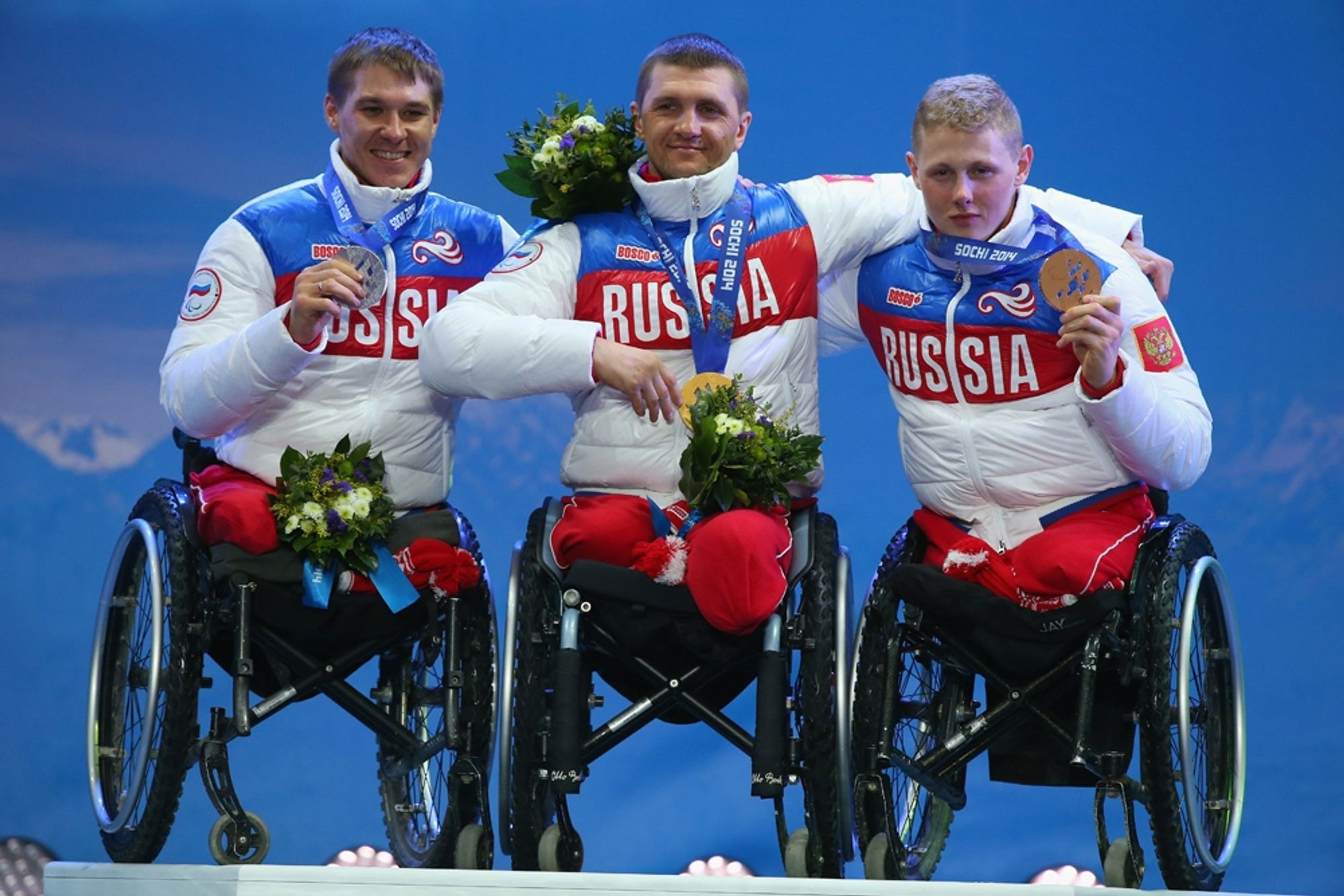 Russian Paralympians at the Olympic Games in Sochi in 2014