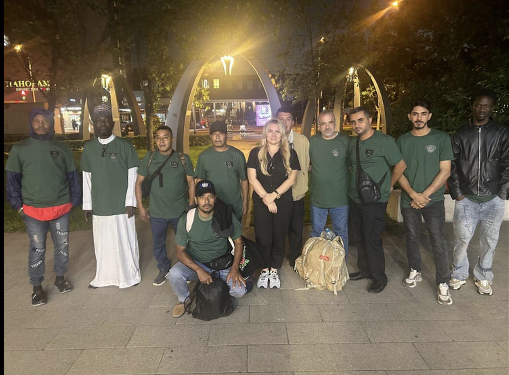 Polina Azarnykh with mercenaries