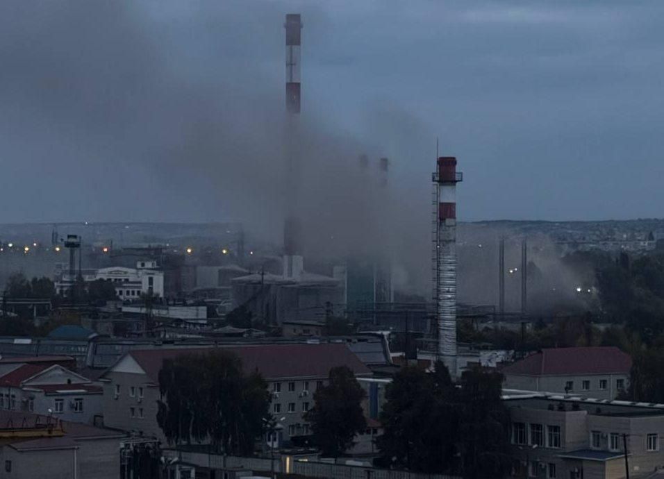 The Belgorod thermal power plant after a strike in October 2025