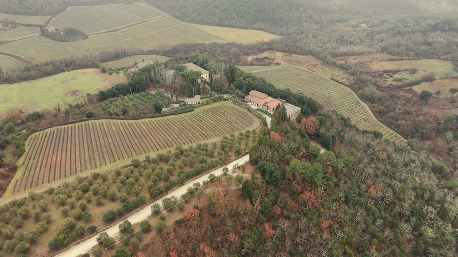 The grounds of the Fattoria della Aiola winery