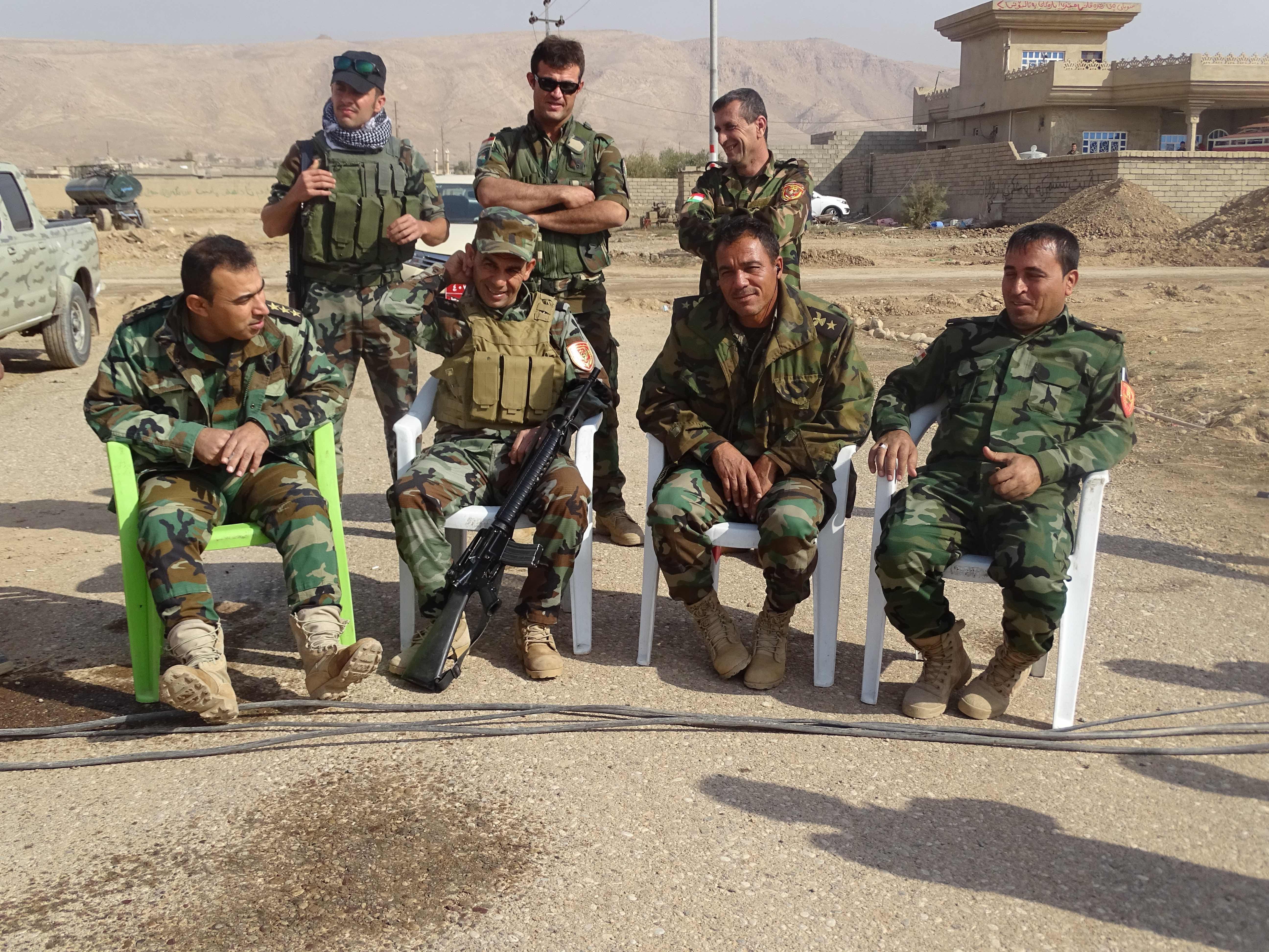 Iraqi Kurds from the Peshmerga during the war against ISIS, 2014–2016