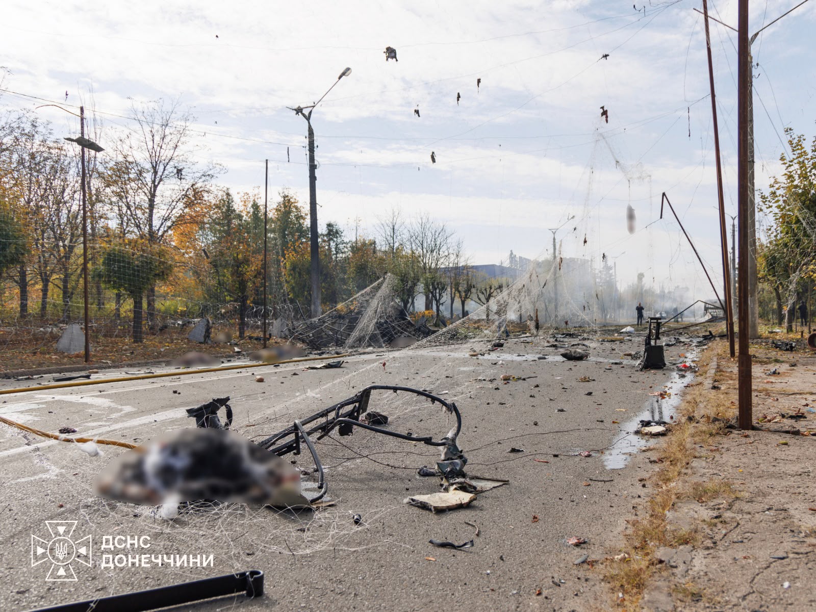Aftermath of the Russian strike in Kramatorsk