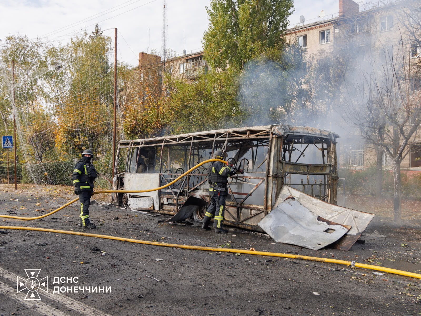 Aftermath of the Russian strike in Kramatorsk