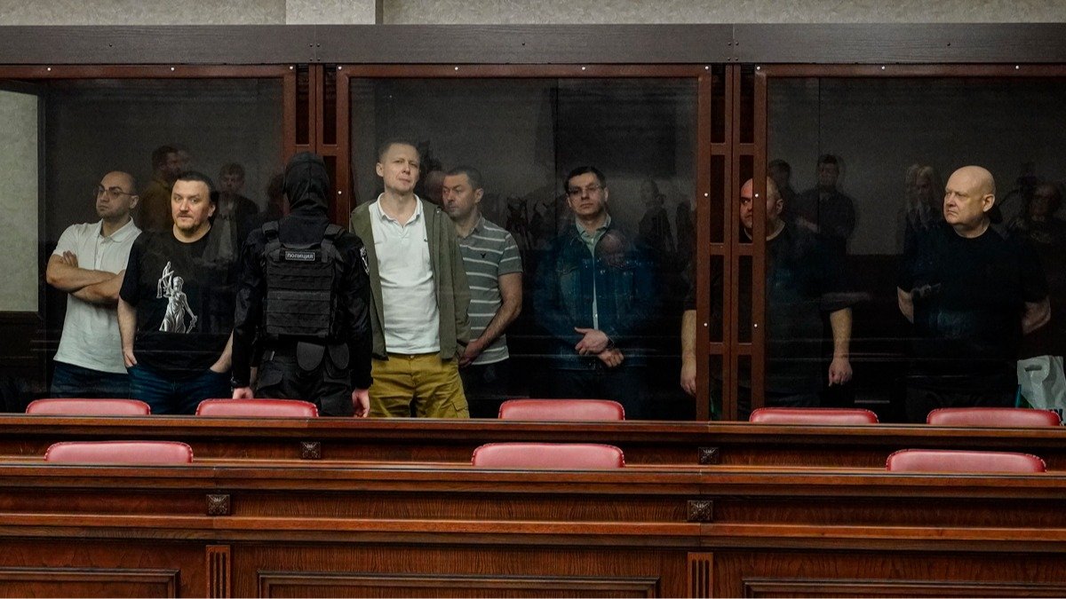 Those accused of carrying out the explosion on the Kerch Bridge in October 2022. Photo: EPA